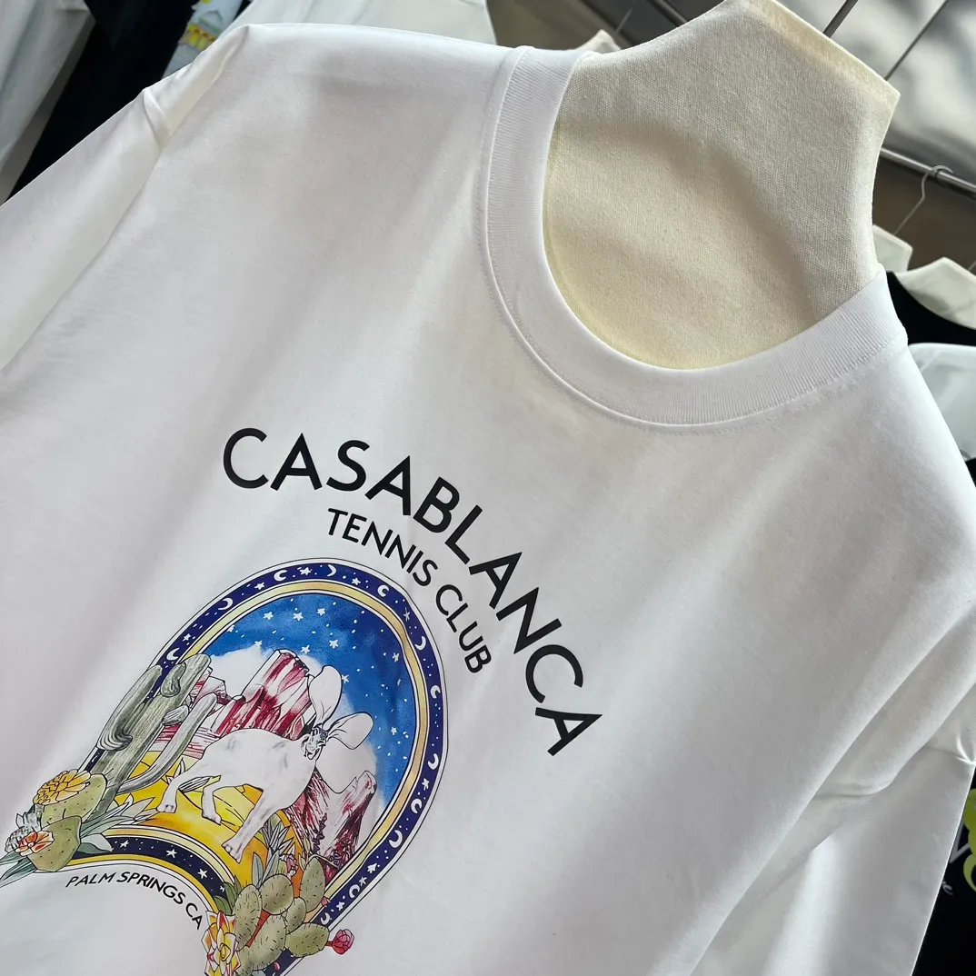 Casablanca Classic Series T ， ， 。 ， Classic ， In Stock ！ ：White Black Size：S M L XL XXL